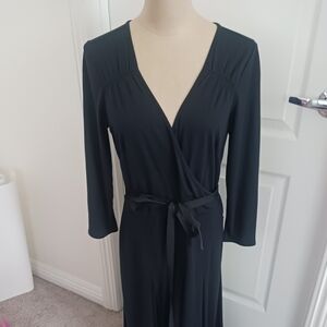 Ann Taylor Black Midi Dress